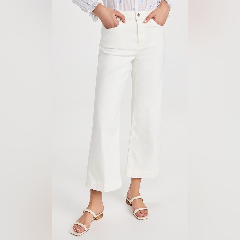 Paige White Wide-Leg Jeans
